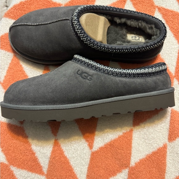 UGG Other - UGG Men's Charcoal Gray Suede Shearling Slip-On Loafers